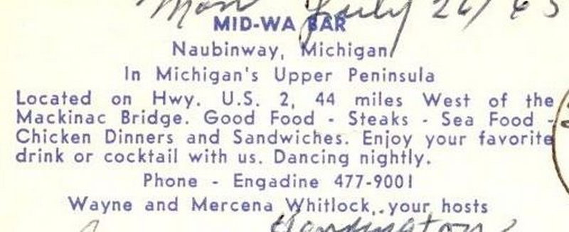Mid-War Bar (John Henrys) - Vintage Postcard Mid-Wa